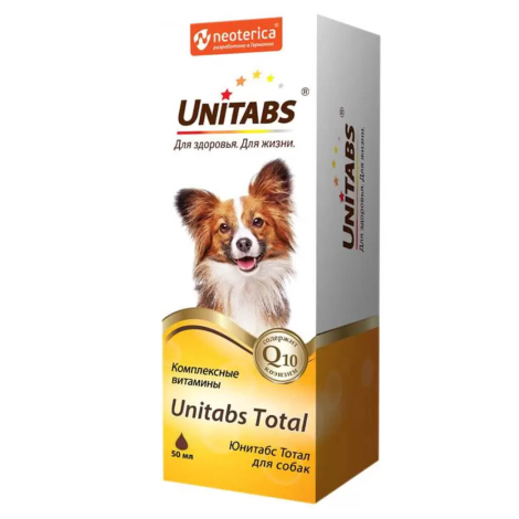 Витамины Unitabs Тотал с Q10 для собак, 50 мл, Unitabs