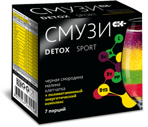 Смузи sport «DETOX» (малина, черная смородина), 84 гр, Сибирская клетчатка