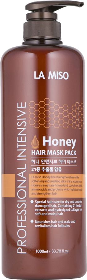 Маска для волос Professional Intensive Honey, 1000 мл, La Miso