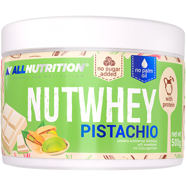 Паста Nutwhey, фисташка-белый шоколад, 500 г, Allnutrition