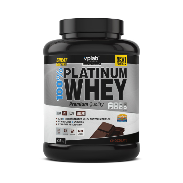 Сывороточный протеин 100% Platinum Whey, вкус «Шоколад», 2,3 кг, VPLab