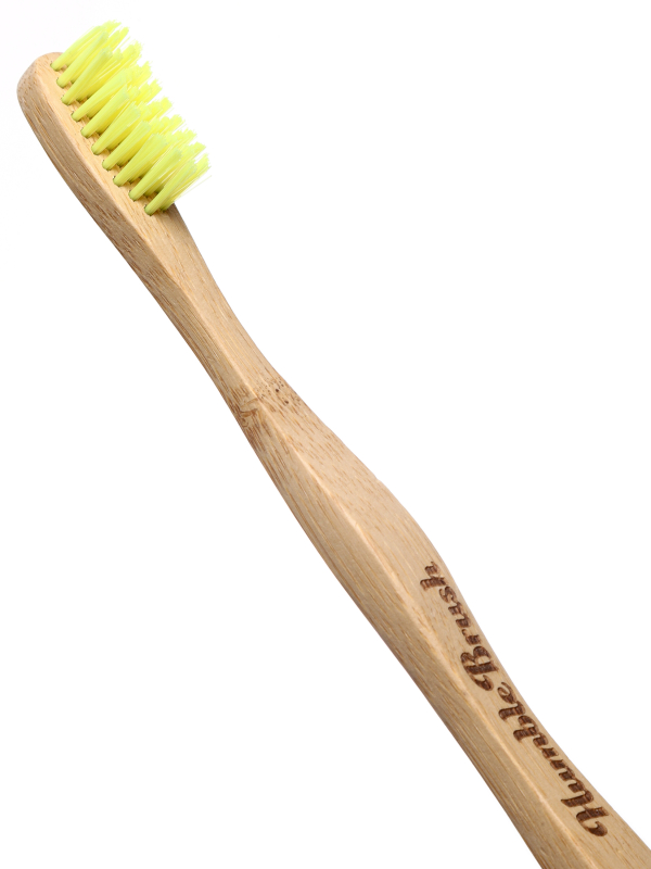 Зубная щетка из бамбука, желтая, мягкая, HUMBLE - фото 2