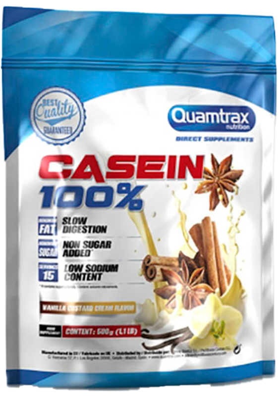 Протеин Casein 100%, ванильный крем, 500 г, Quamtrax