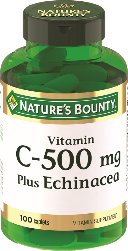 Витамин С 500 мг плюс эхинацея, 100 таблеток, Nature's Bounty