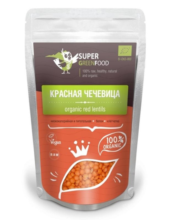 Красная чечевица, 150 гр, Super Green Food