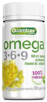 Omega 3-6-9, 60 капсул, Quamtrax