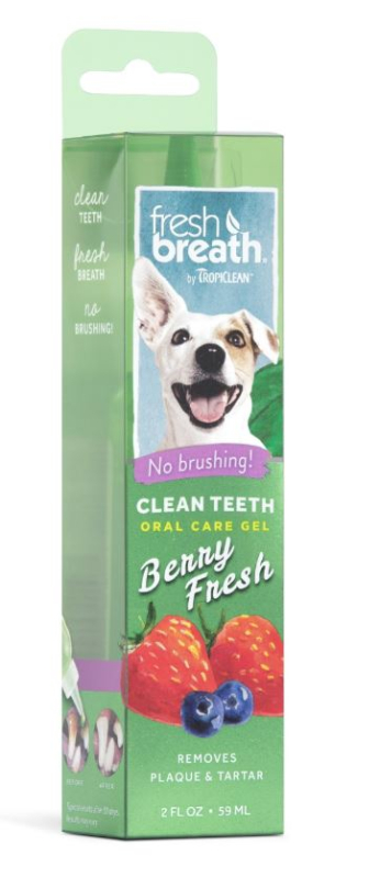 Гель для чистки зубов «Ягодный» для собак, 59 мл, TropiClean