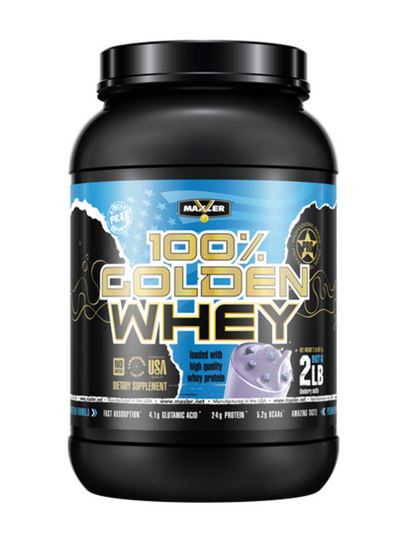 Протеин 100% Golden Whey, вкус Черничный маффин, 907 гр, MAXLER