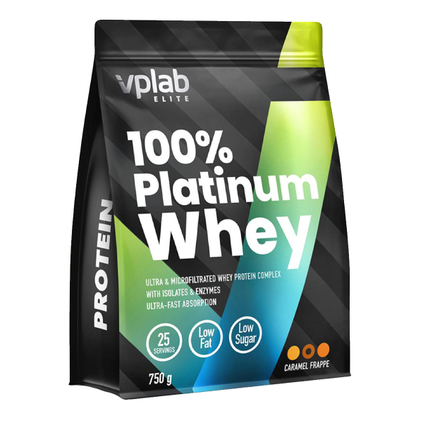 Сывороточный протеин 100% Platinum Whey, вкус «Карамельный фраппе», 750 гр, VPLab