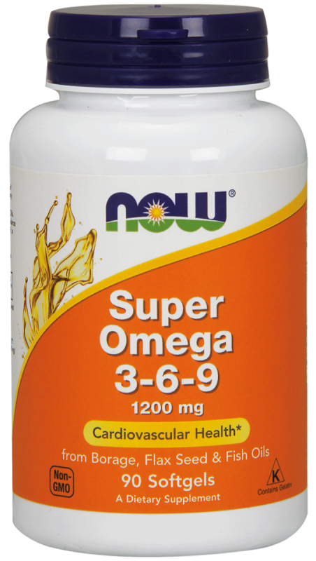 Супер Омега-3-6-9, 1200 мг, 90 капсул, NOW