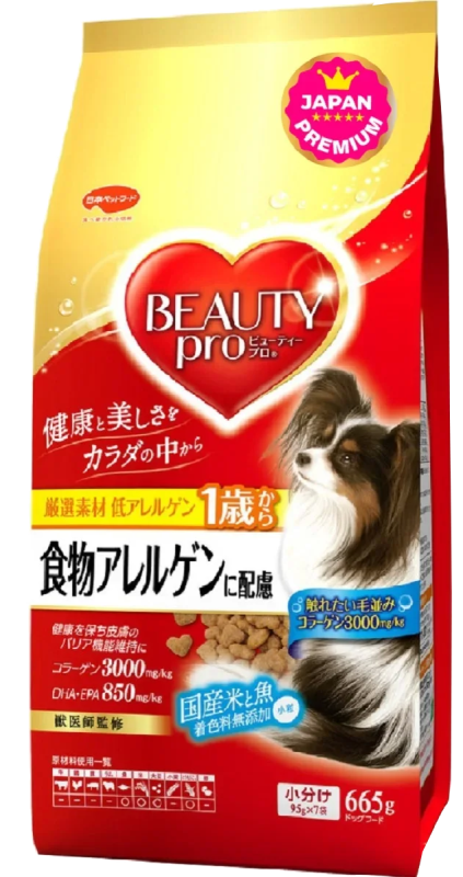 Корм BEAUTY PRO с морским коллагеном гипоаллергенный на основе японского риса и рыбы, 665 г, Japan Premium Pet