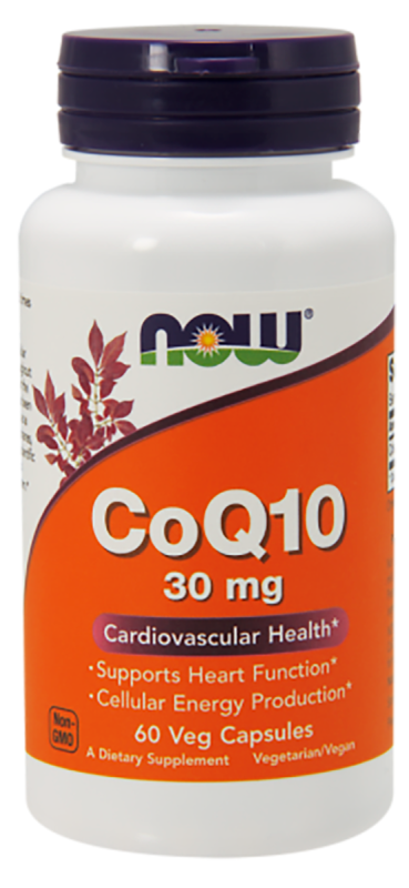 Коэнзим Q10, 30 мг, 60 капсул, NOW