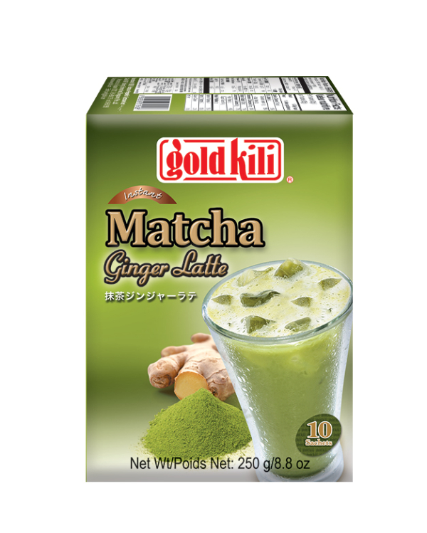 Купить Имбирный быстрорастворимый напиток латте Матча, коробка 250 г, Gold Kili.