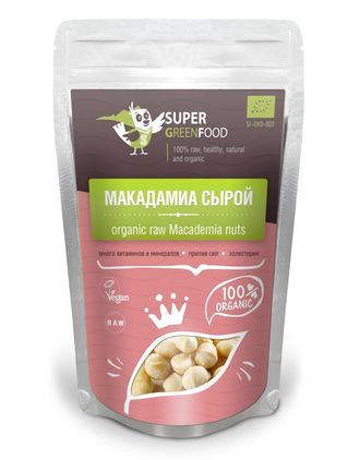 Орех макадамиа сырой, 100 гр, Super Green Food
