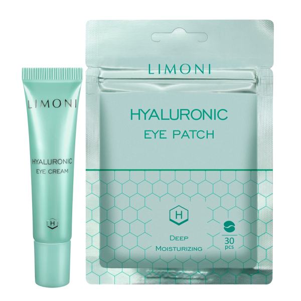 Купить Набор для лица Hyaluronic eye care (Патчи 30 шт + Крем вокруг глаз 15 мл), Limoni