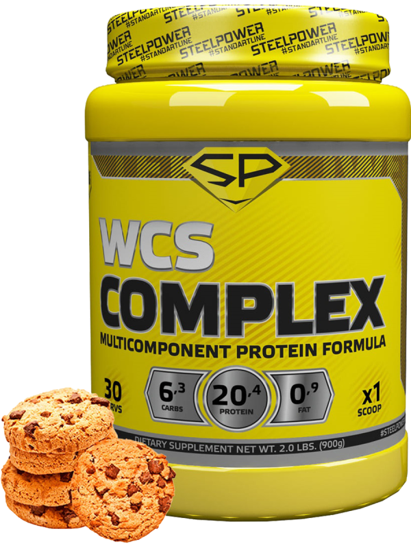 Мультикомпонентный протеин WCS COMPLEX, 900 гр, вкус «Молочное печенье», STEELPOWER