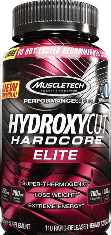 Супер жиросжигатель Hydroxycut Hardcore Elite, 110 капсул, MuscleTech