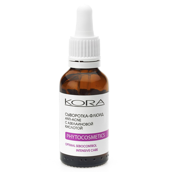 Сыворотка-флюид anti-acne с азелаиновой кислотой, 30 мл, Kora - фото