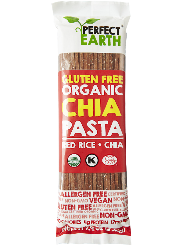 Органическая рисовая лапша «Красный рис с семенами чиа» BIO, 225 г,  Perfect Earth
