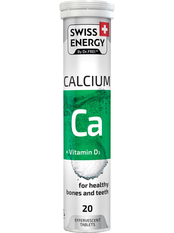 Кальциум + Д3, 20 шипучих таблеток, Swiss Energy