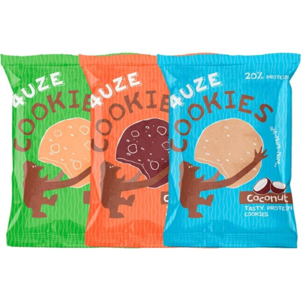 Печенье Fuze Cookies, мультибокс : арахис, кокос, шоколад, Fuze