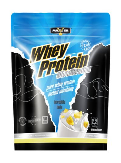 Протеин 100% Whey Protein Ultrafiltration, вкус Ананас, 1 кг, MAXLER