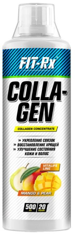 Collagen, вкус манго-груша,  500 мл,   Fit-Rx