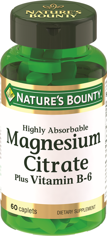 Цитрат магния с витамином B6, 60 таблеток, Nature's Bounty