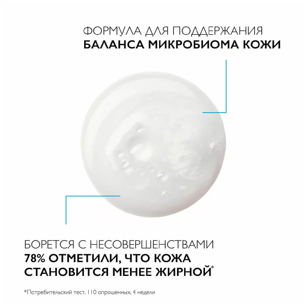 EFFACLAR H ISO-BIOME Очищающий успокаивающий крем-гель для пересушенной проблемной кожи,  200 мл, LA ROCHE POSAY - фото 3