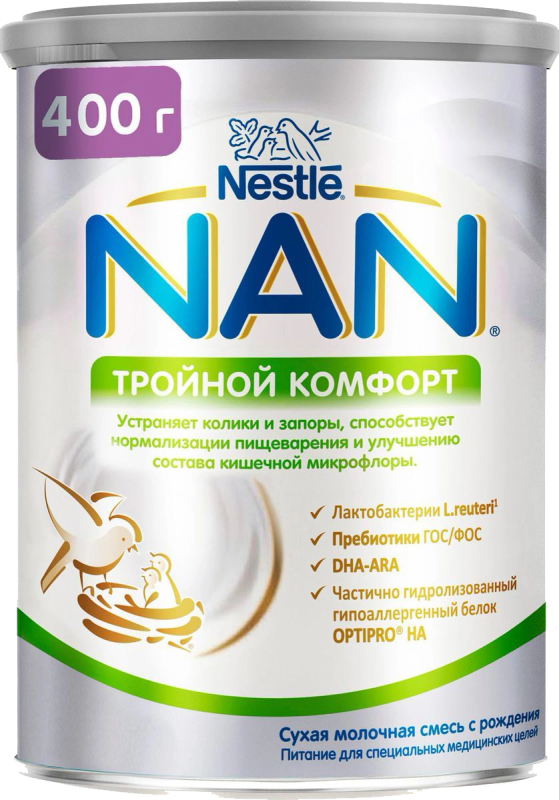 Сухая молочная смесь «Тройной комфорт», 400 г, NAN