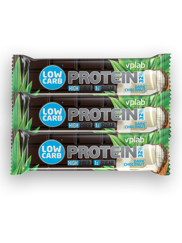 Low Carb Protein Bar, Dark Choconut, 24*35 гр, VPLab Nutrition