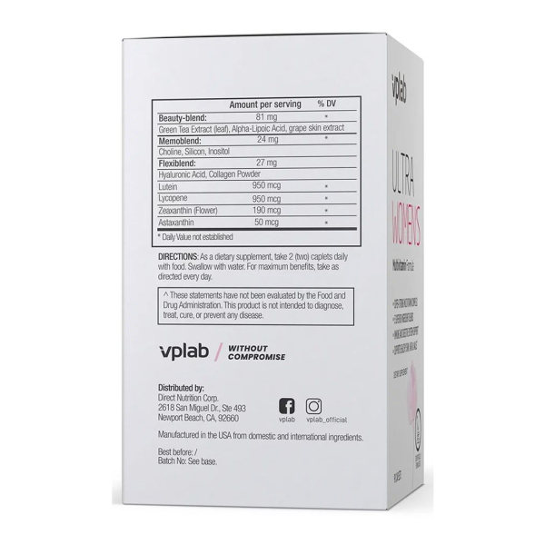 Витаминный комплекс Ultra Women's, 90 капсул, VPLab - фото 2