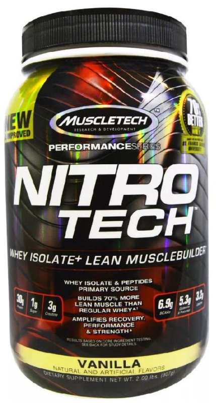 Nitro-Tech Performance, вкус ваниль, 907 гр,MuscleTech