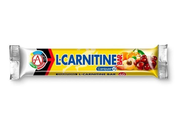 Батончик фруктово-ореховый CHAMPIONS L-CARNITINE BAR, 40 гр, Академия-Т