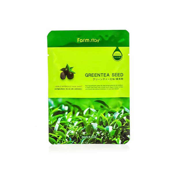 Тканевая маска с натуральным экстрактом зеленого чая, 23 мл, FarmStay