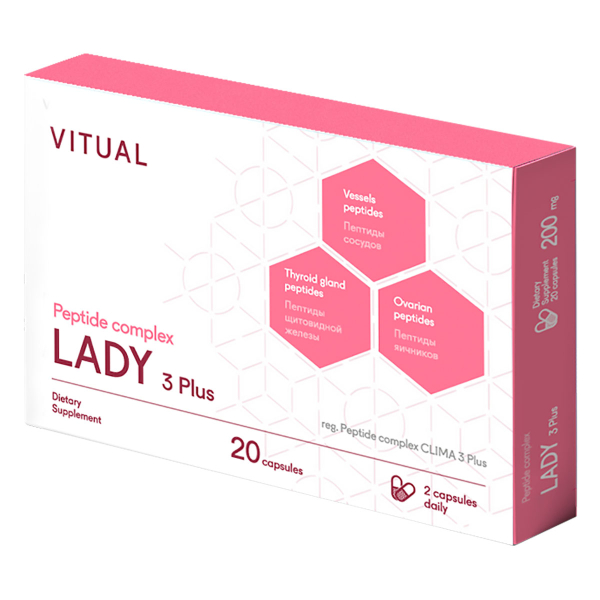 Комплекс пептидов Lady 3 Plus, 200 мг, 20 капсул, Vitual Laboratories