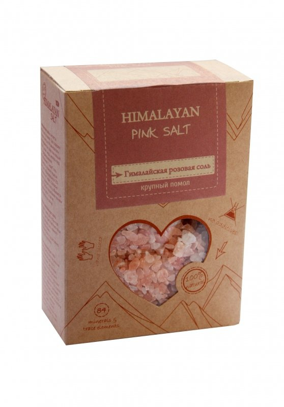 Соль розовая гималайская крупный помол, 250 гр, SGF