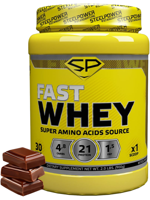 Сывороточный протеин FAST WHEY, 900 гр, вкус «Сливочный шоколад», STEELPOWER - фото 3