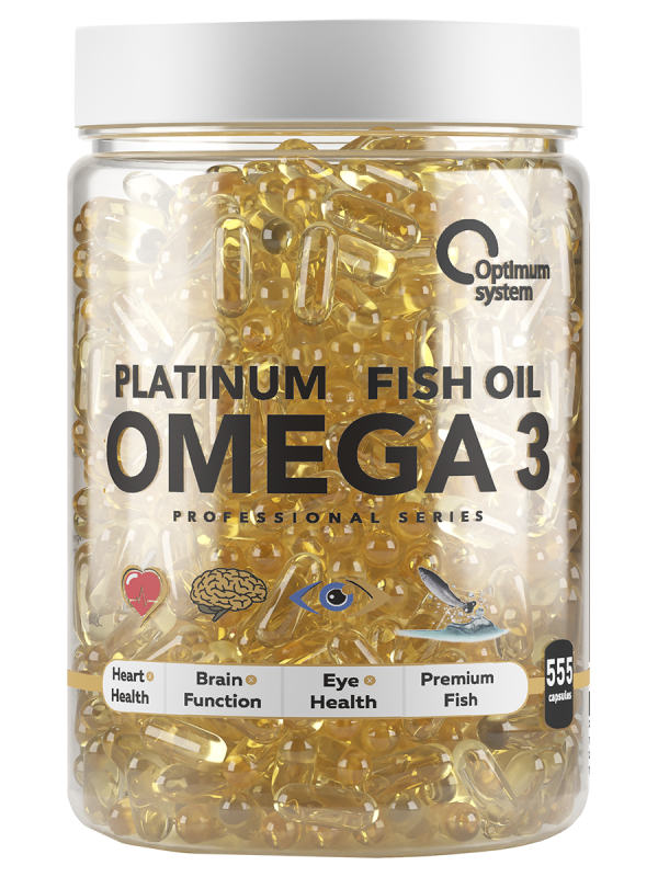 Platinum Fish Oil Omega 3, 555 капсул, Optimum System