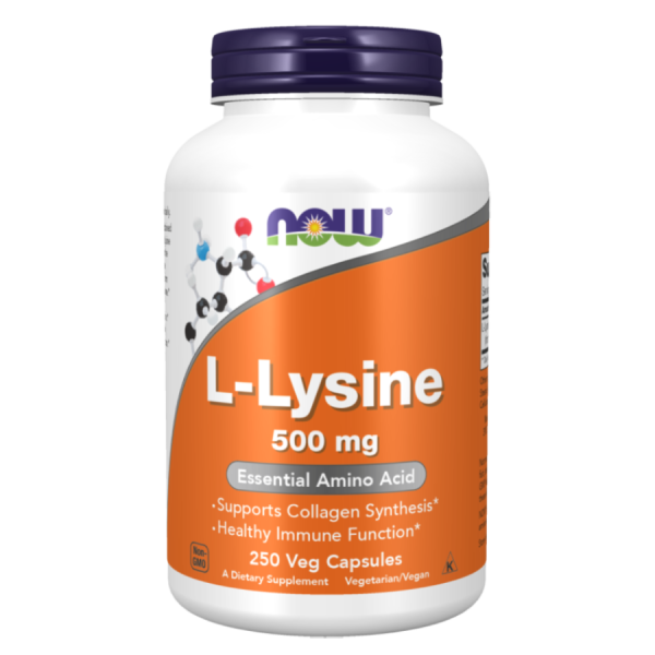 L-лизин, 500 мг, 250 капсул, NOW