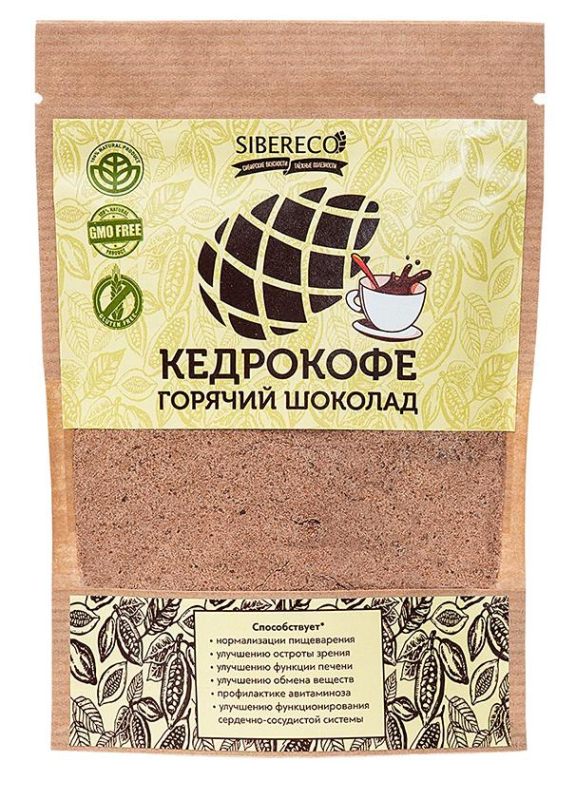 Кедрокофе Горячий шоколад, 90 гр, СИБЕРЕКО