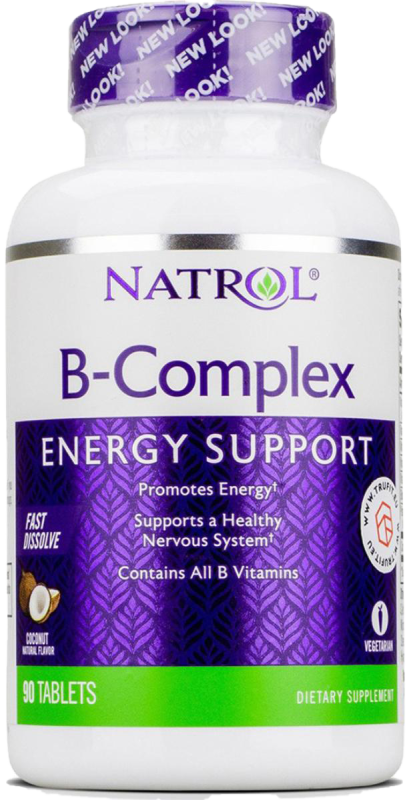 B-комплекс витаминов группы B, 90 быстрорастворимых таблеток, Natrol