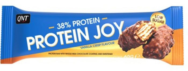 Купить Протеиновый батончик Protein Joy, вкус «Ванильный крисп», 12 шт по 60 гр, QNT