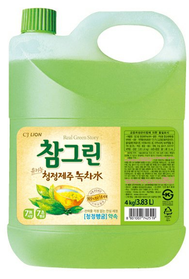 Средство для мытья посуды Chamgreen С (зеленый чай), 3830 мл, CJ Lion