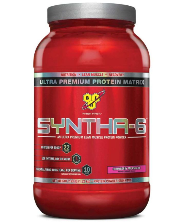 Протеин Syntha-6, вкус Клубничный коктейль, 1320 гр, BSN