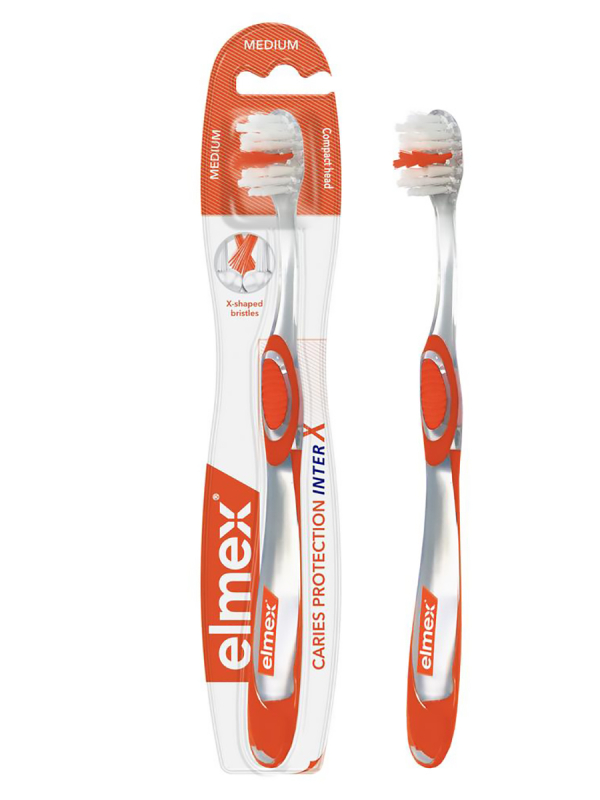 Зубная щетка Против Кариеса, средней жесткости, цвет в ассортименте, Elmex