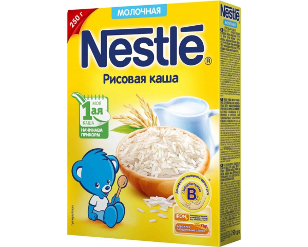 Каша молочная рисовая с бифидобактериями, 250 гр, Nestle