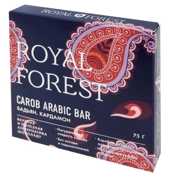 Шоколад &quot;Арабский&quot; с бадьяном и кардамоном, 75 г, Royal Forest