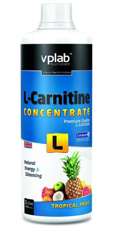 Жидкий концентрат быстродействующего L-карнитина, вкус «Тропические фрукты», 1 л, VPLab