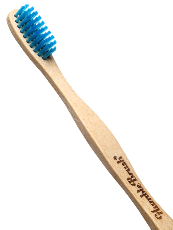 Зубная щетка из бамбука, голубая, средней жесткости, HUMBLE - фото 2
